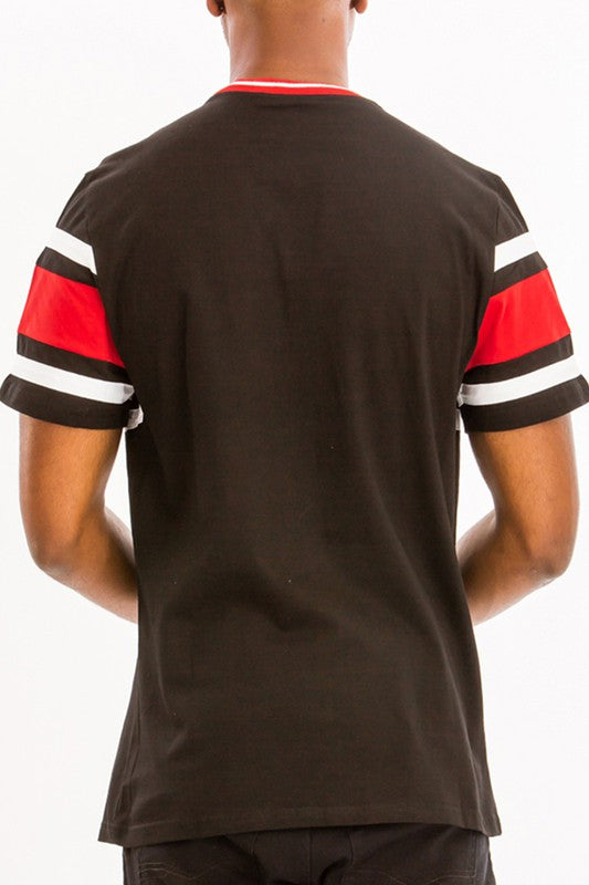 COTTON THREE STRIPE TSHIRT - Tigbul's Variety Fashion Shop
