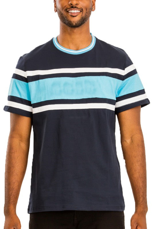 COTTON THREE STRIPE TSHIRT - Tigbul's Variety Fashion Shop