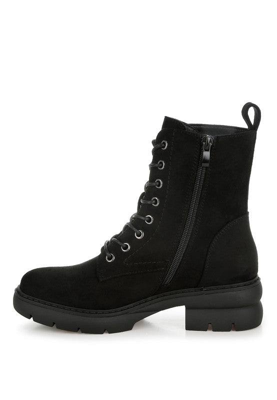 Azalea Lace Up High Ankle Boots - Tigbul's Variety Fashion Shop