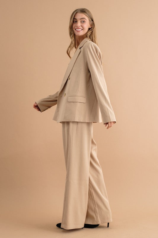 DOUBLE BUTTON BLAZER JACKET - Tigbul's Variety Fashion Shop