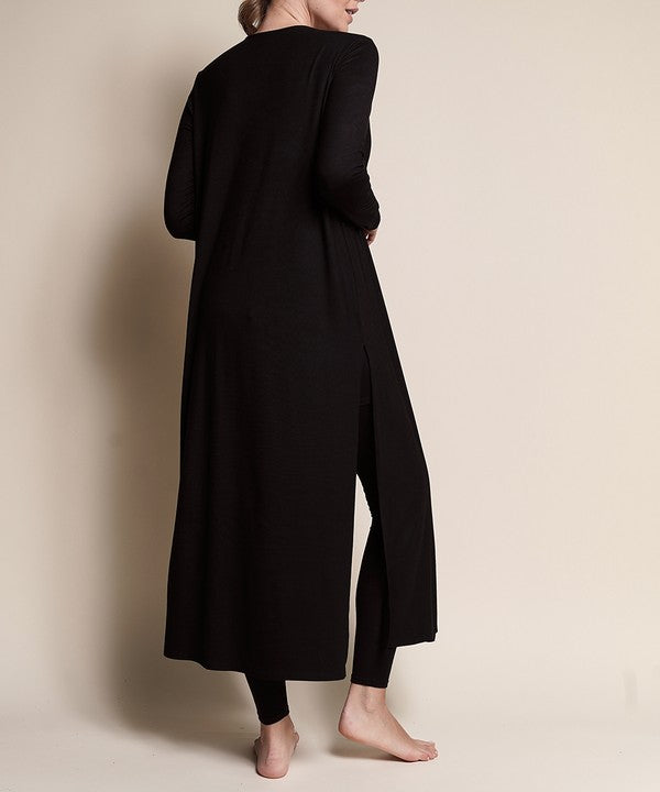 BAMBOO MAXI LONG CARDIGAN - Tigbul's Variety Fashion Shop