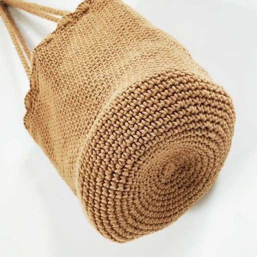Knitted Scalloped Edge Tote - Tigbul's Variety Fashion Shop