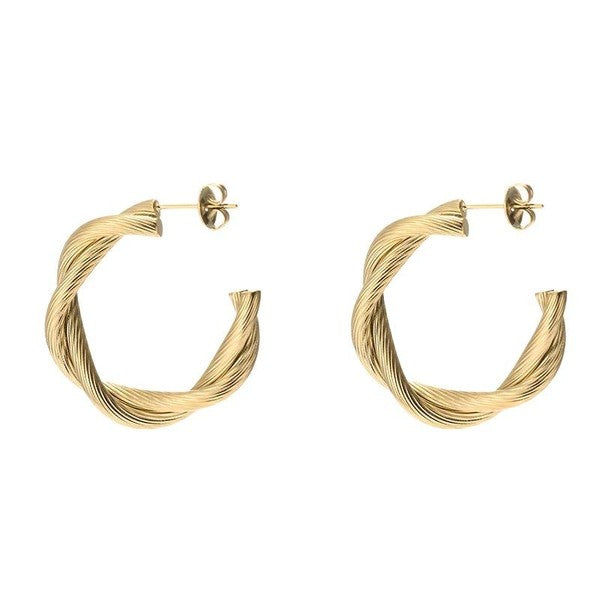 Sedona Twisted Hoop Earrings - Tigbul's Variety Fashion Shop