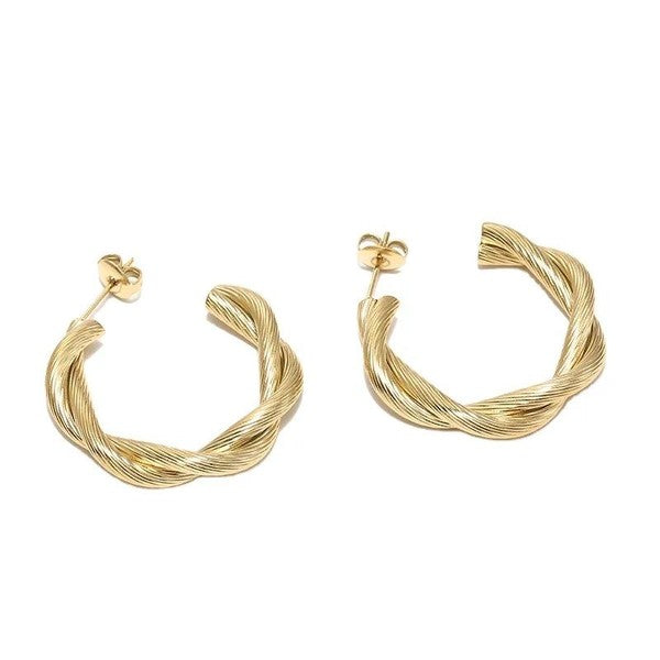 Sedona Twisted Hoop Earrings - Tigbul's Variety Fashion Shop
