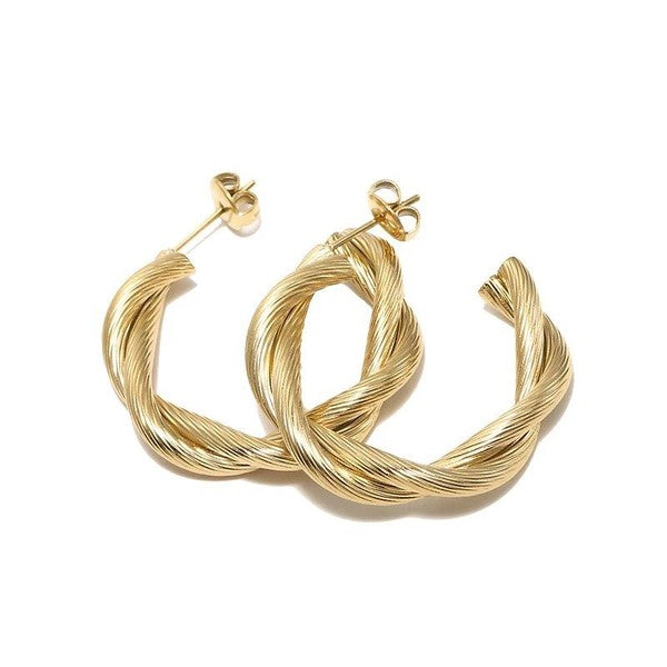 Sedona Twisted Hoop Earrings - Tigbul's Variety Fashion Shop