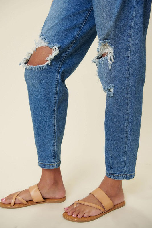 Distressed Slouchy Jean - Tigbul's Variety Fashion Shop