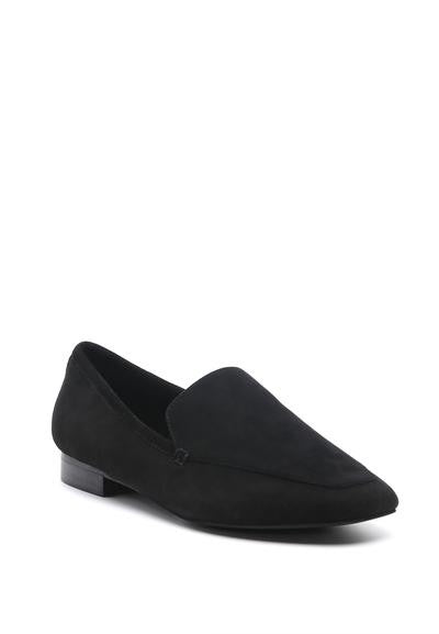 JULIA LEATHER POINTED LOAFERS - Tigbul's Variety Fashion Shop
