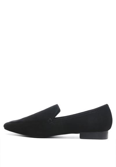 JULIA LEATHER POINTED LOAFERS - Tigbul's Variety Fashion Shop