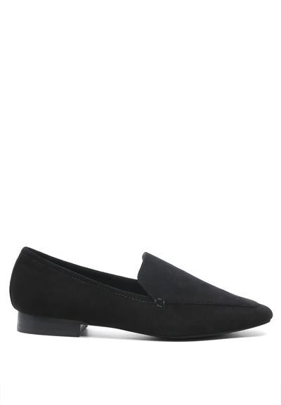 JULIA LEATHER POINTED LOAFERS - Tigbul's Variety Fashion Shop