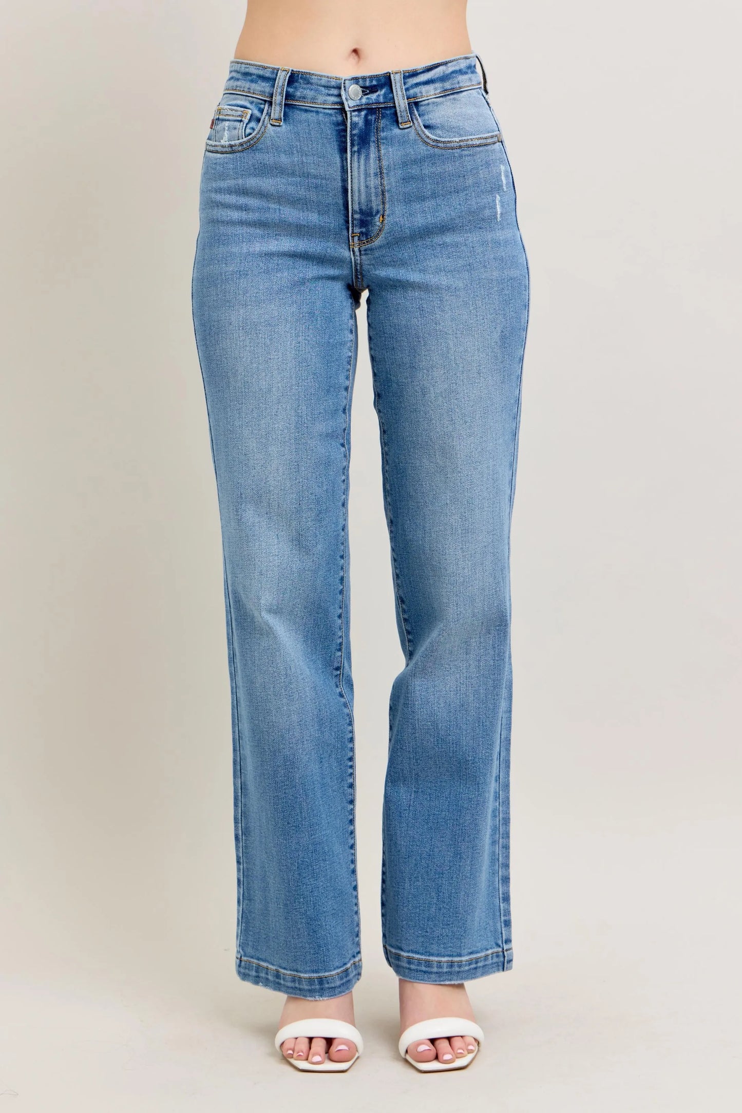 Judy Blue Full Size High Waist Straight Jeans Plus Size - Tigbul's Variety Fashion Shop