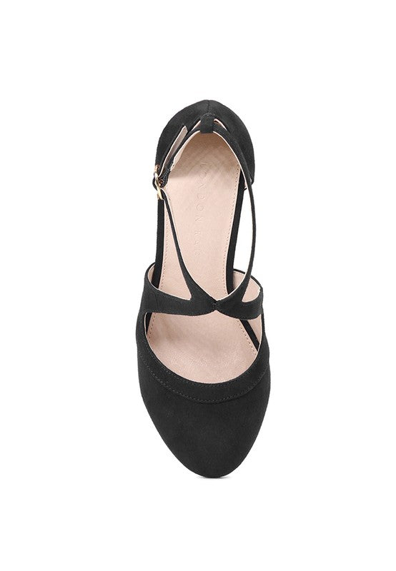 LONDON RAG CLOSE TOE CROSS STRAP HEEL SANDALS - Tigbul's Variety Fashion Shop