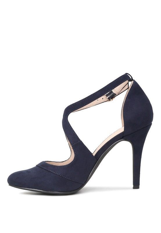 LONDON RAG CLOSE TOE CROSS STRAP HEEL SANDALS - Tigbul's Variety Fashion Shop
