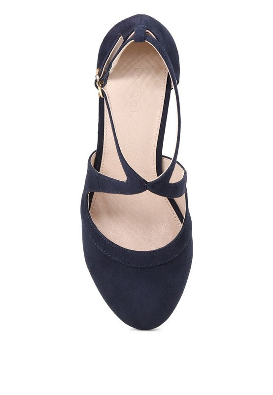LONDON RAG CLOSE TOE CROSS STRAP HEEL SANDALS - Tigbul's Variety Fashion Shop