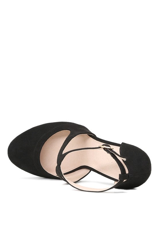 LONDON RAG CLOSE TOE CROSS STRAP HEEL SANDALS - Tigbul's Variety Fashion Shop