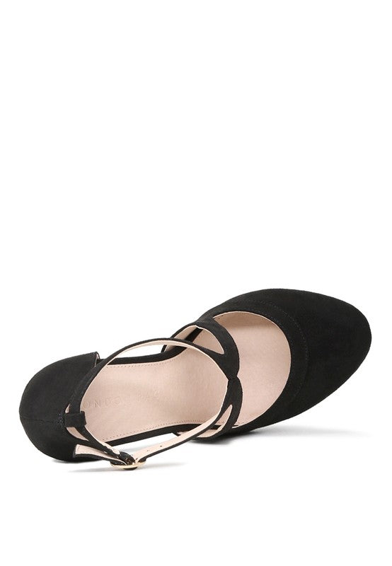 LONDON RAG CLOSE TOE CROSS STRAP HEEL SANDALS - Tigbul's Variety Fashion Shop