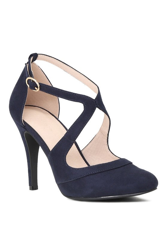 LONDON RAG CLOSE TOE CROSS STRAP HEEL SANDALS - Tigbul's Variety Fashion Shop