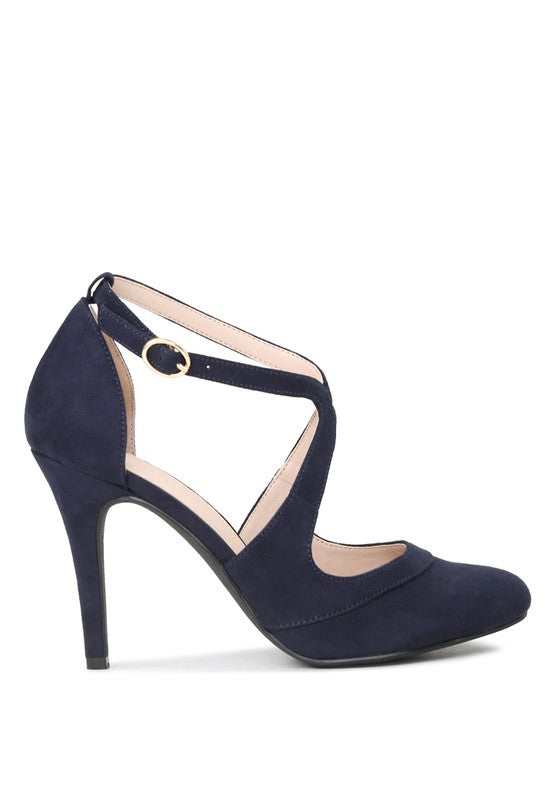 LONDON RAG CLOSE TOE CROSS STRAP HEEL SANDALS - Tigbul's Variety Fashion Shop