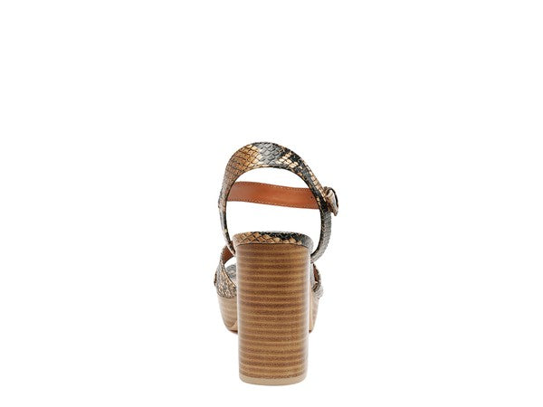 RAG&CO CHYPRE HIGH HEELED BLOCK SANDAL IN TAN - Tigbul's Variety Fashion Shop