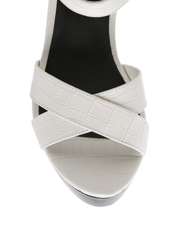 RAG&CO CHYPRE HIGH HEELED BLOCK SANDAL IN TAN - Tigbul's Variety Fashion Shop