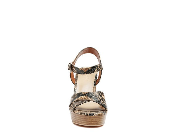 RAG&CO CHYPRE HIGH HEELED BLOCK SANDAL IN TAN - Tigbul's Variety Fashion Shop