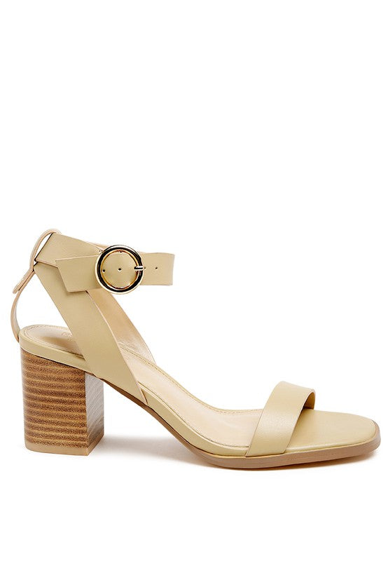 RAG&CO DOLPH STACK BLOCK HEELED SANDAL - Tigbul's Variety Fashion Shop