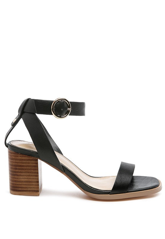 RAG&CO DOLPH STACK BLOCK HEELED SANDAL - Tigbul's Variety Fashion Shop