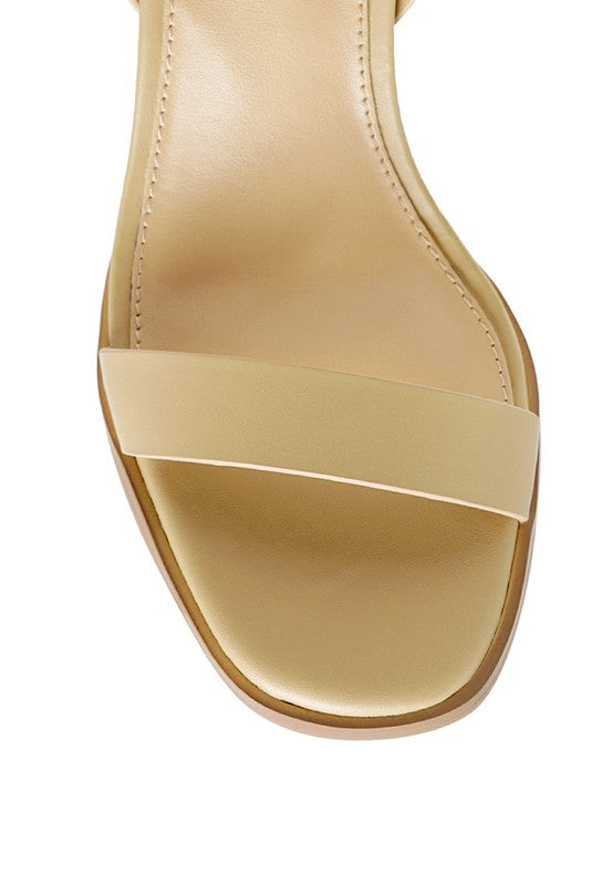 RAG&CO DOLPH STACK BLOCK HEELED SANDAL - Tigbul's Variety Fashion Shop