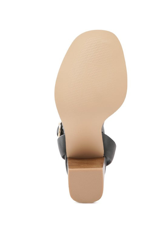 RAG&CO DOLPH STACK BLOCK HEELED SANDAL - Tigbul's Variety Fashion Shop