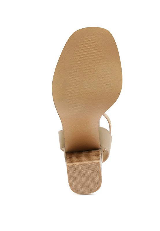 RAG&CO DOLPH STACK BLOCK HEELED SANDAL - Tigbul's Variety Fashion Shop