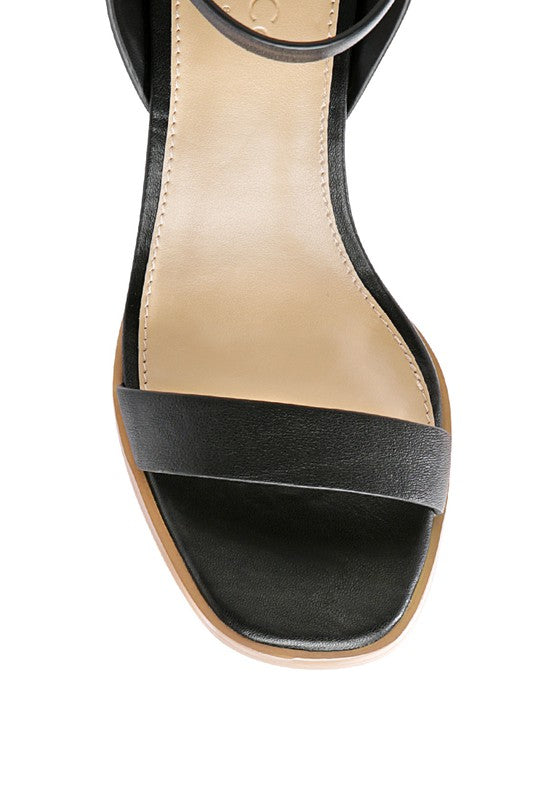 RAG&CO DOLPH STACK BLOCK HEELED SANDAL - Tigbul's Variety Fashion Shop