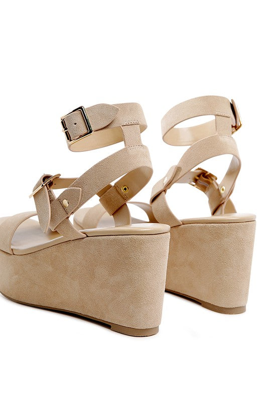 RAG&CO PORTIA LEATHER WEDGE SANDAL - Tigbul's Variety Fashion Shop