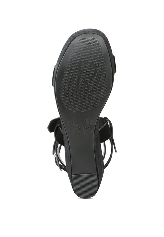 RAG&CO PORTIA LEATHER WEDGE SANDAL - Tigbul's Variety Fashion Shop