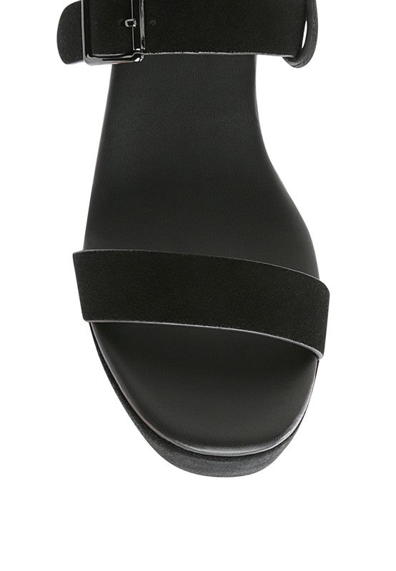 RAG&CO PORTIA LEATHER WEDGE SANDAL - Tigbul's Variety Fashion Shop
