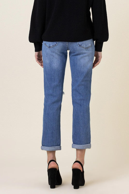 Distressed Boyfriend Jeans - Tigbul's Variety Fashion Shop