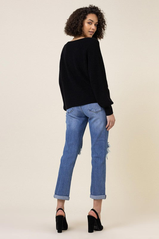Distressed Boyfriend Jeans - Tigbul's Variety Fashion Shop