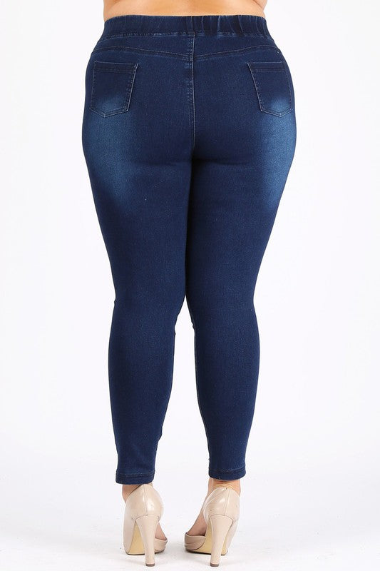 4X5X - 5X6X Plus Jeggings Denim Pants - Tigbul's Variety Fashion Shop