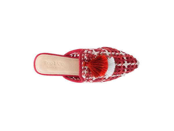Woven Flat Mules with Tassels - Tigbul's Variety Fashion Shop