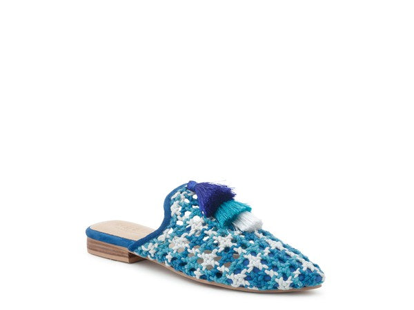 Woven Flat Mules with Tassels - Tigbul's Variety Fashion Shop