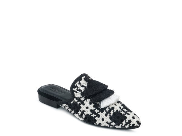 Woven Flat Mules with Tassels - Tigbul's Variety Fashion Shop
