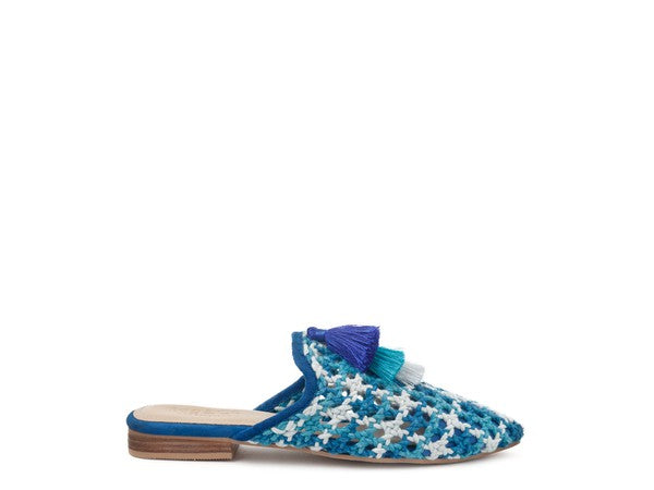 Woven Flat Mules with Tassels - Tigbul's Variety Fashion Shop