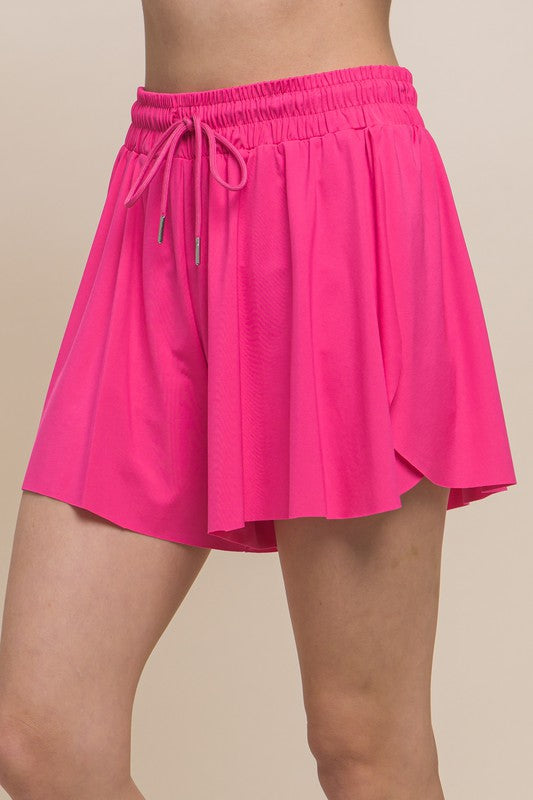 Activewear Two In One Drawstring Shorts - Tigbul's Variety Fashion Shop