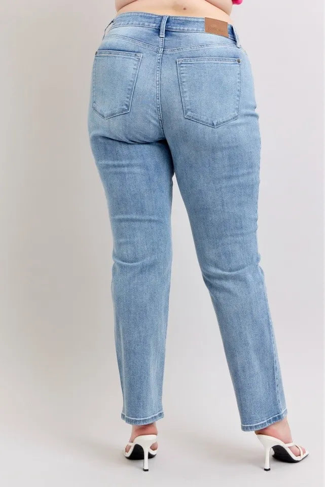 Judy Blue Plus Size High Waist Dad Jeans - Tigbul's Variety Fashion Shop
