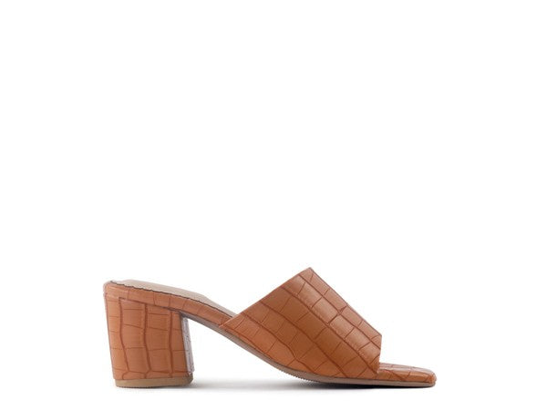 LONDON RAG DUMPLINN Slip-On Block Heel Sandal - Tigbul's Variety Fashion Shop