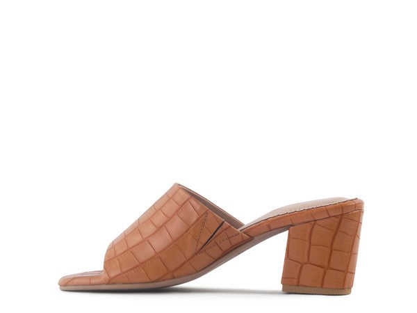 LONDON RAG DUMPLINN Slip-On Block Heel Sandal - Tigbul's Variety Fashion Shop