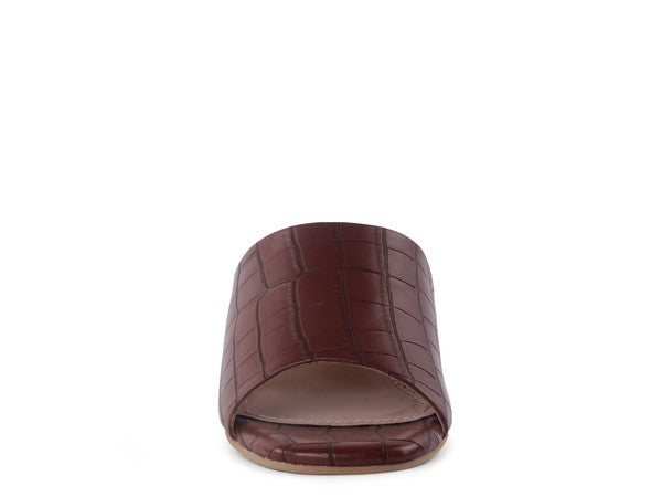 LONDON RAG DUMPLINN Slip-On Block Heel Sandal - Tigbul's Variety Fashion Shop