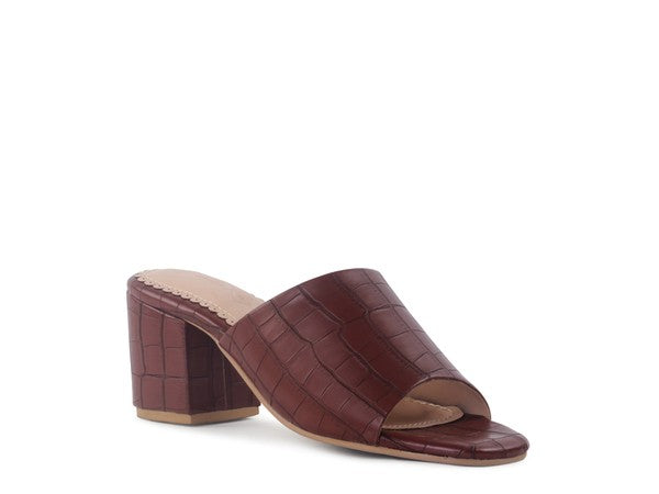 LONDON RAG DUMPLINN Slip-On Block Heel Sandal - Tigbul's Variety Fashion Shop