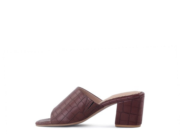 LONDON RAG DUMPLINN Slip-On Block Heel Sandal - Tigbul's Variety Fashion Shop