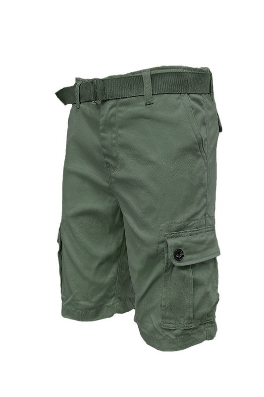 Weiv Mens Belted Cargo Shorts with Belt - Tigbul's Variety Fashion Shop