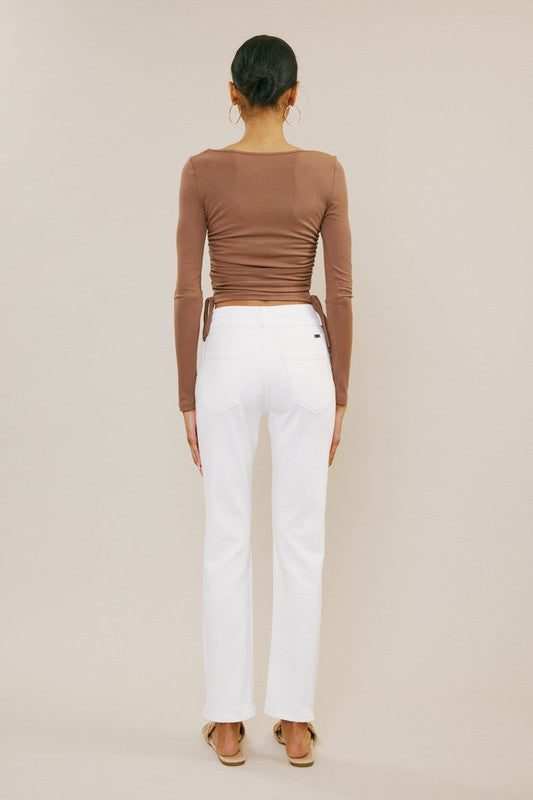 High Rise Slim Straight - Tigbul's Variety Fashion Shop