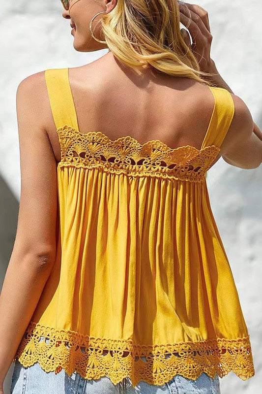 Hem Detail Tank - Tigbul's Variety Fashion Shop